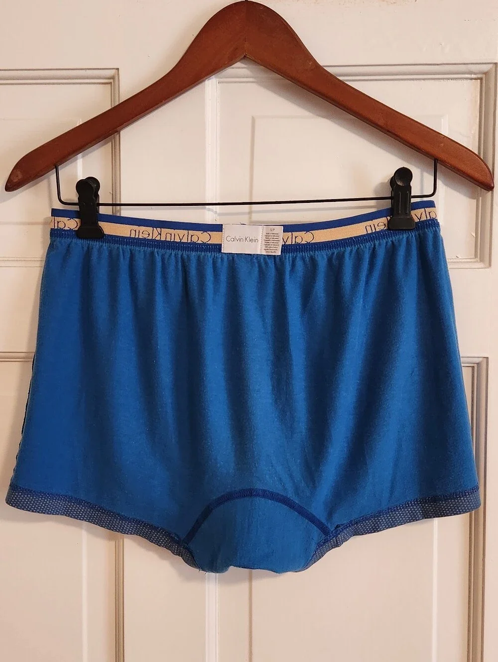 💪Calvin Klein💪 - Blue/Orange Star Print Knit Boxer/Lounge Short